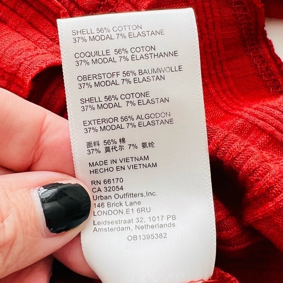 2/25 Anthropologie Pilcro Puff-Sleeved Cardigan Short Top Petite Henley buttons - Picture 5 of 7